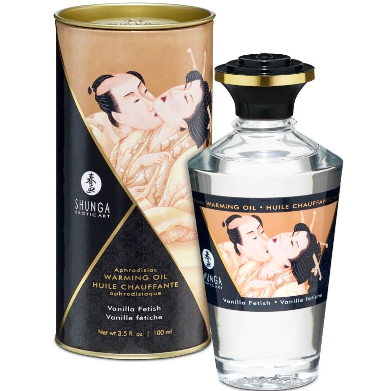 Shunga - Fetish Vanille Smaak Verwarmende Massageolie 100 ml - KontjeKietelen.nl