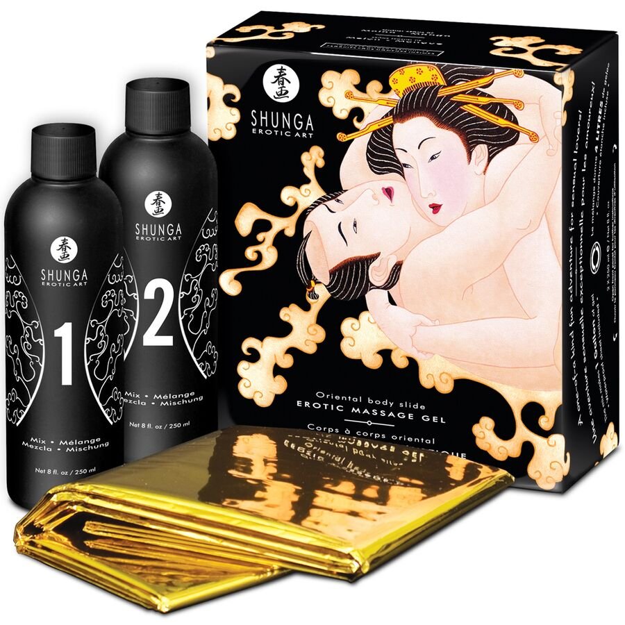 Shunga - Oriental Melon Mango erotische body to body massagegel - KontjeKietelen.nl