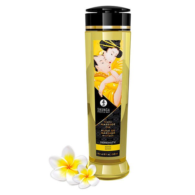 Shunga - Serenity erotische massageolie 240 ml - KontjeKietelen.nl