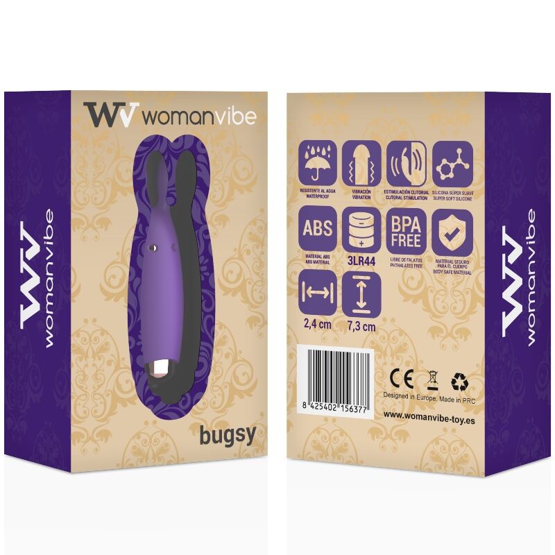 Womanvibe - Bugsy silicone rabbit stimulator - KontjeKietelen.nl